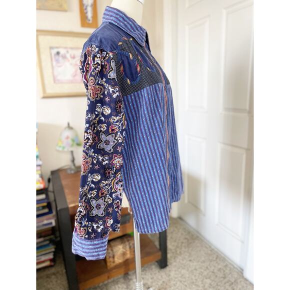 Koos of Course! Mixed Pattern Corduroy Button Down Shirt - Picture 5 of 14
